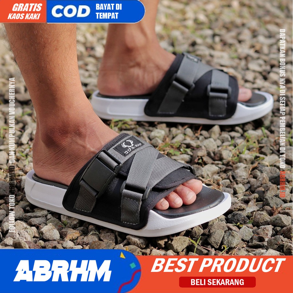 KOJO Sandal Slide Pria Sandal Pria Slop Sendal Selop Pria Ori Distro Sendal Slop Cowok / Cowo Keren