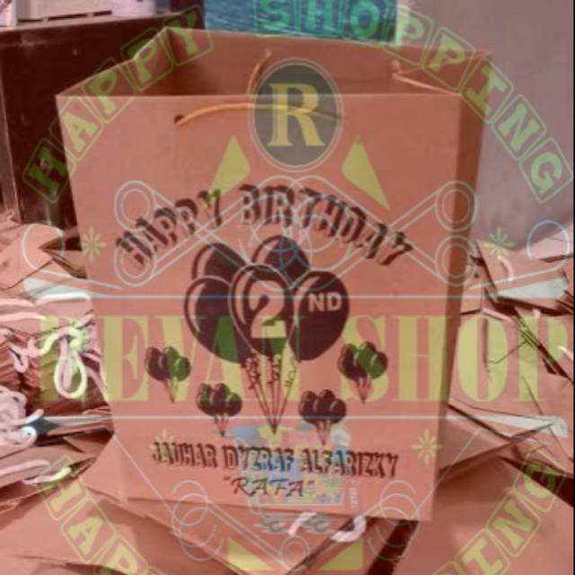 

✔️COD TAS KERTAS PAPERBAG ULTAH SOUVENIR COSTUM BISA GAMBAR SENDIRI