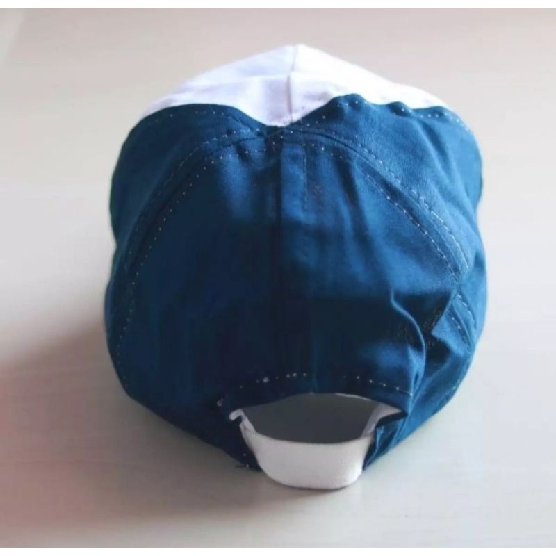 Topi sekolah SMP biru putih unisex