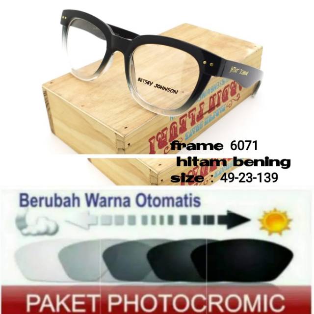 Frame Kacamata Minus PHOTOCROMIC, Kaca mata Anti Radiasi, Kacamata Anti UV, Kaca mata Photo Grey