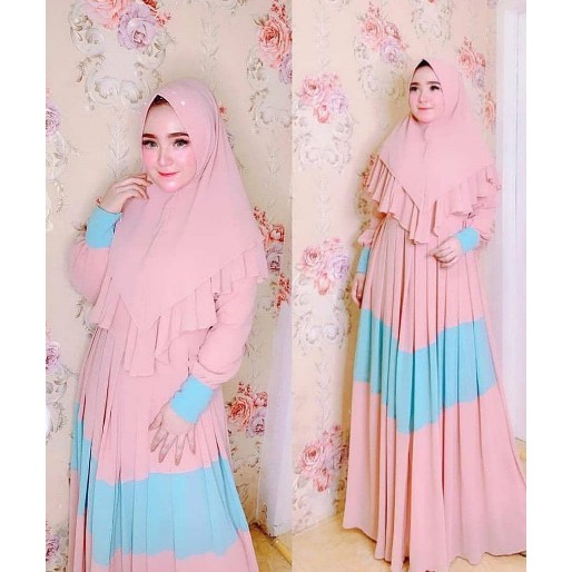 Baju Gamis Syari Polos Wanita Muslim QORY Corner