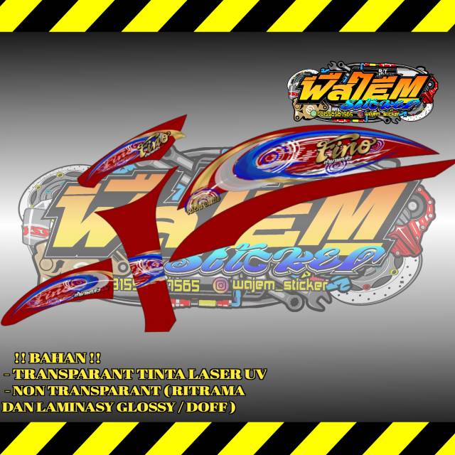 Striping transparan fino injeksi 125