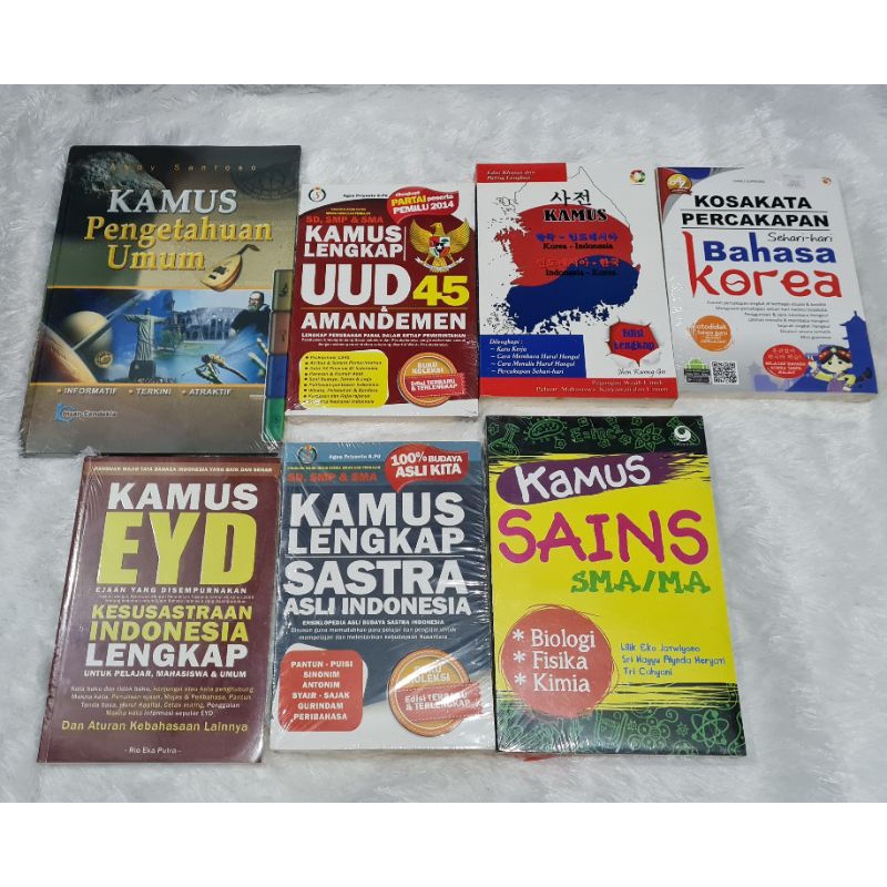 

KAMUS LENGKAP PENGETAHUAN UMUM/UUD 45/SASTRA/SAINS/KOREA