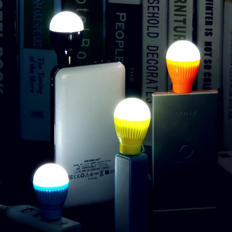 Lampu Emergency Portabel USB Powered Camping Outdoor Light Mobile Power Bohlam LED Mini 5V Bohlam Hemat Energi