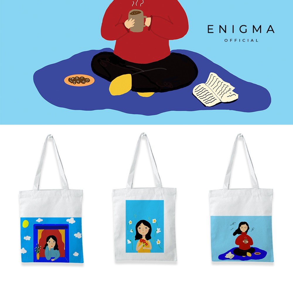 SALE TOTEBAG KANVAS PREMIUM ORIGINAL ENIGMA TAS WANITA TOTE BAG WANITA