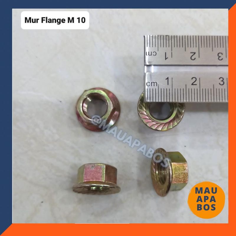 Jual Mur Flange / Nut Flange M10 P1.25 Kuning MURAH Shopee Indonesia