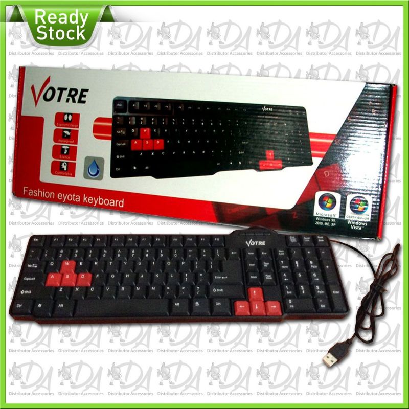 Jual Keyboard Votre Basic Usb Kb2308 Hitam / key board PC laptop ...