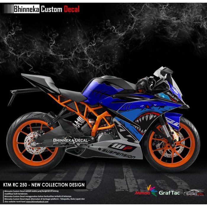 DECAL REGULER CLASS KTM RC SHARK BLUE
