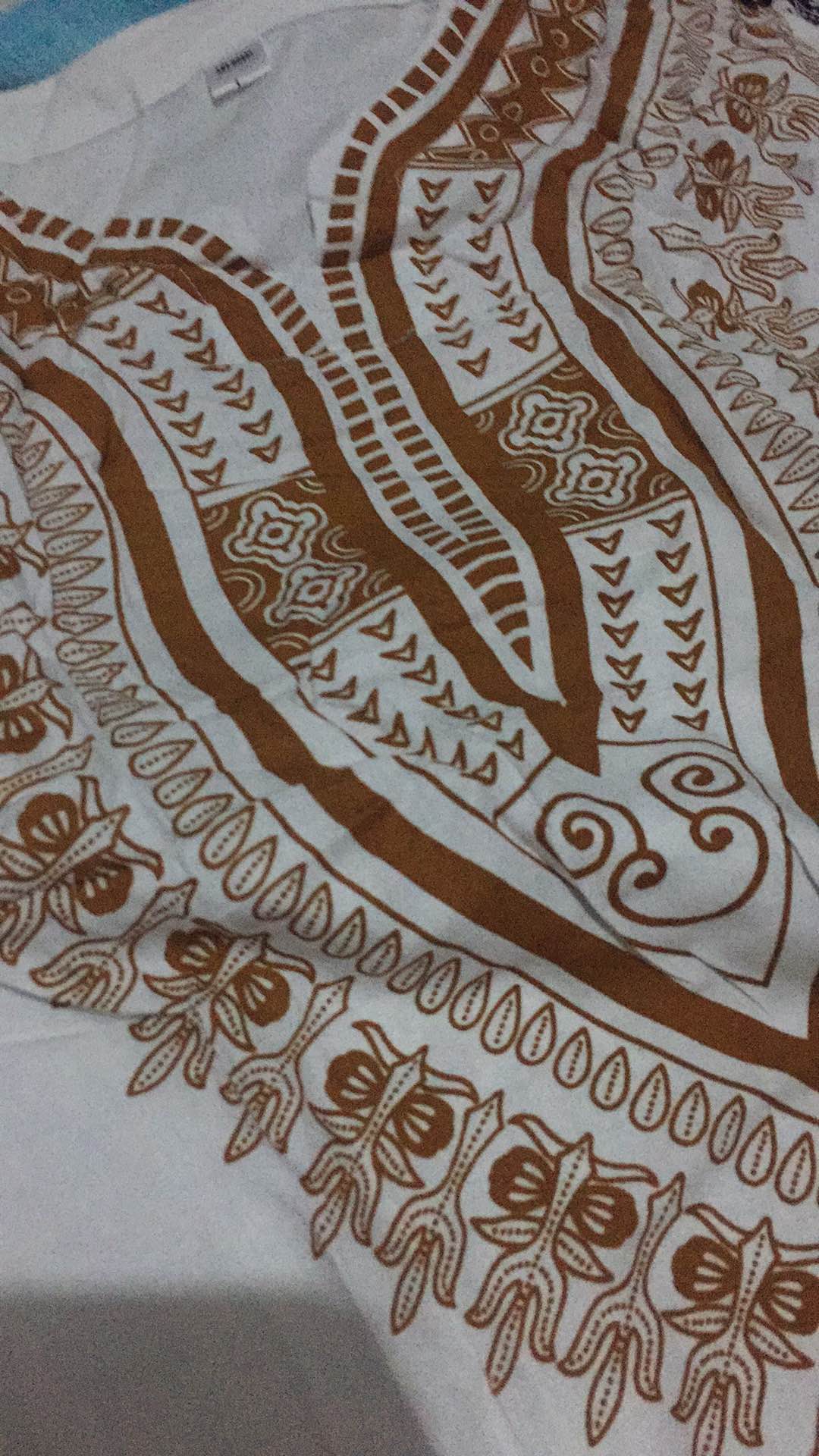 Kaos Dashiki Kaos Jefri Kaos Etnik Dasar Putih Garis Warna