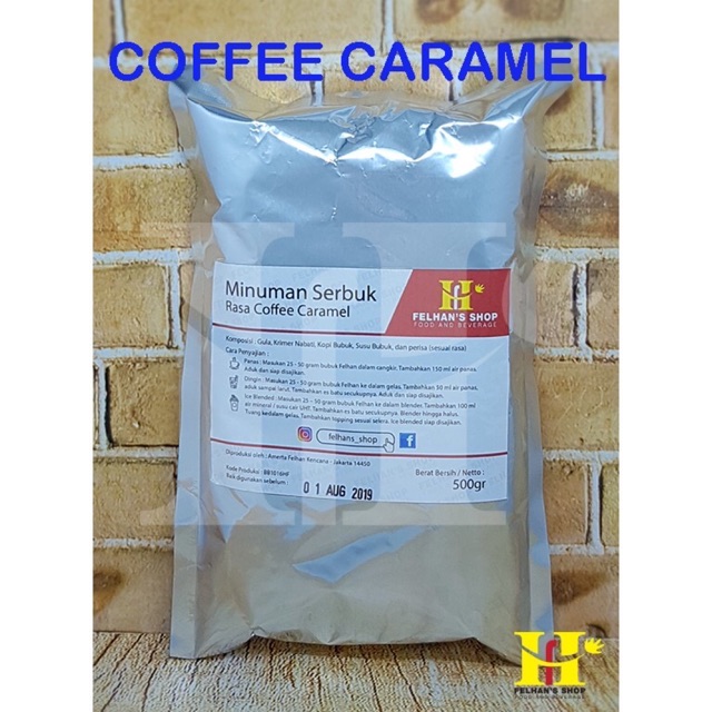 

(500 Gram) Coffee Caramel Premix Milkshake / Bubble Powder Drink