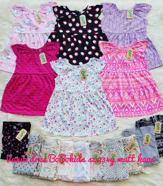 Aneka dress anak bobokids size kids 2345y per 10 motif random-8
