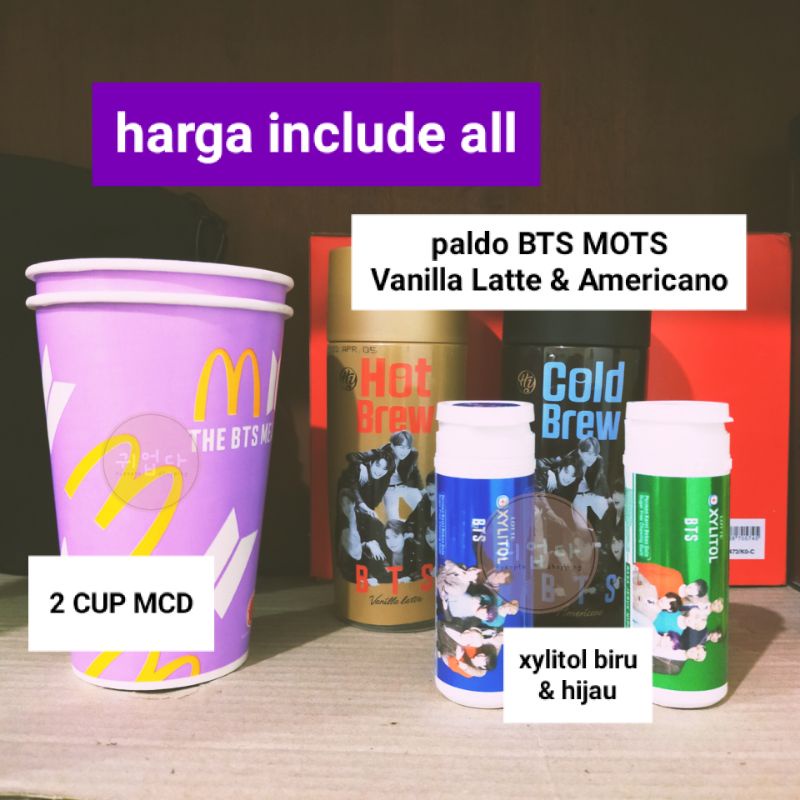 [BOOKED] BTS MERCH OFFICIAL MCDONALD MCD XYLITOL PALDO KOPI COFFEE MERCHANDISE