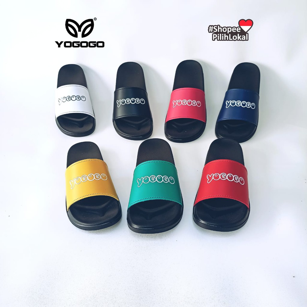 SANDAL SLIDE/SENDAL SLOP PRIA DAN WANITA YOGOGO PALING KEREN #MR