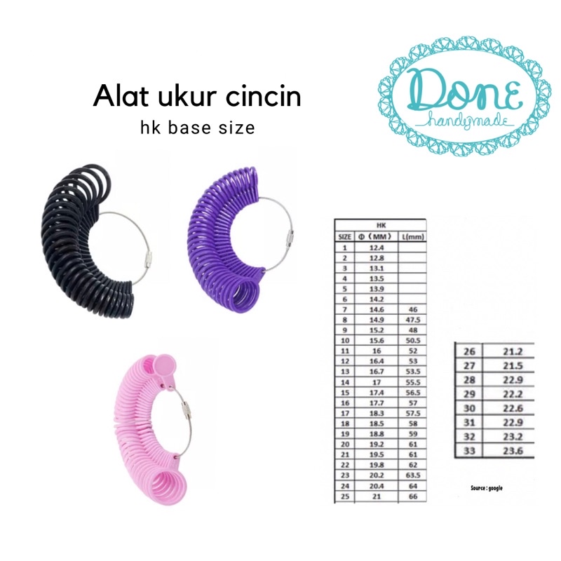 Alat ukur cincin alat ukur lingkar jari finger measurement ring tools