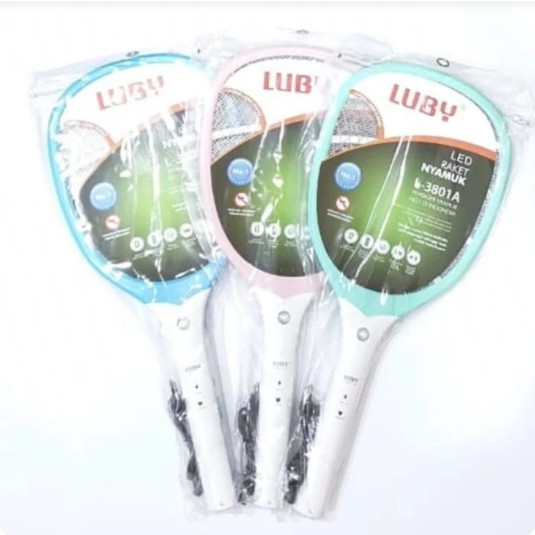 Raket Nyamuk Luby + Senter 1 Led L3835A ~ L3801A