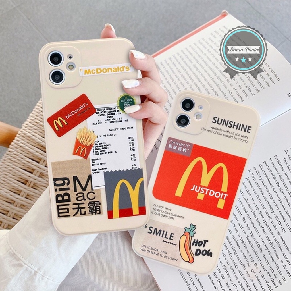 SS087 Casing McDonald's Straight Cube Soft Case vivo Y15S Y01 Y12 Y15 Y17 Y20 Y20S Y12S Y21 Y21S Y33S Y30 Y50 Y30I Y51 2020 BD2496-4