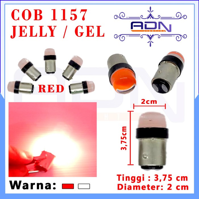 LAMPU LED REM MOTOR MOBIL ADN 1157 GEL JELLY SUPERBRIGHT Bayonet 2 PIN