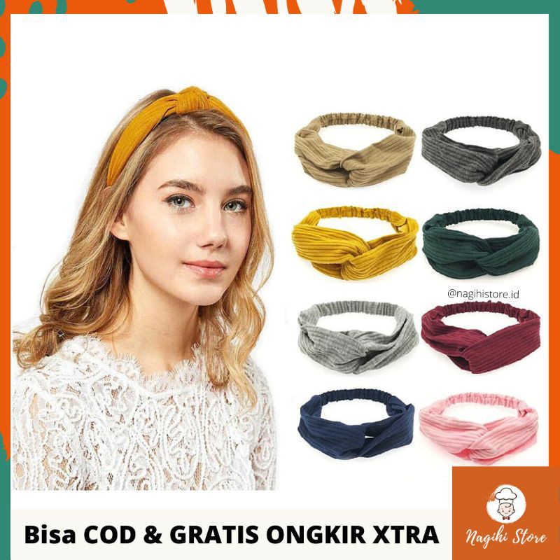 ✨NAGIHI✨ Bando Simple Korean Style Bandana Simpul Fashion Wanita Bando Import Murah/ BANDO KOREA