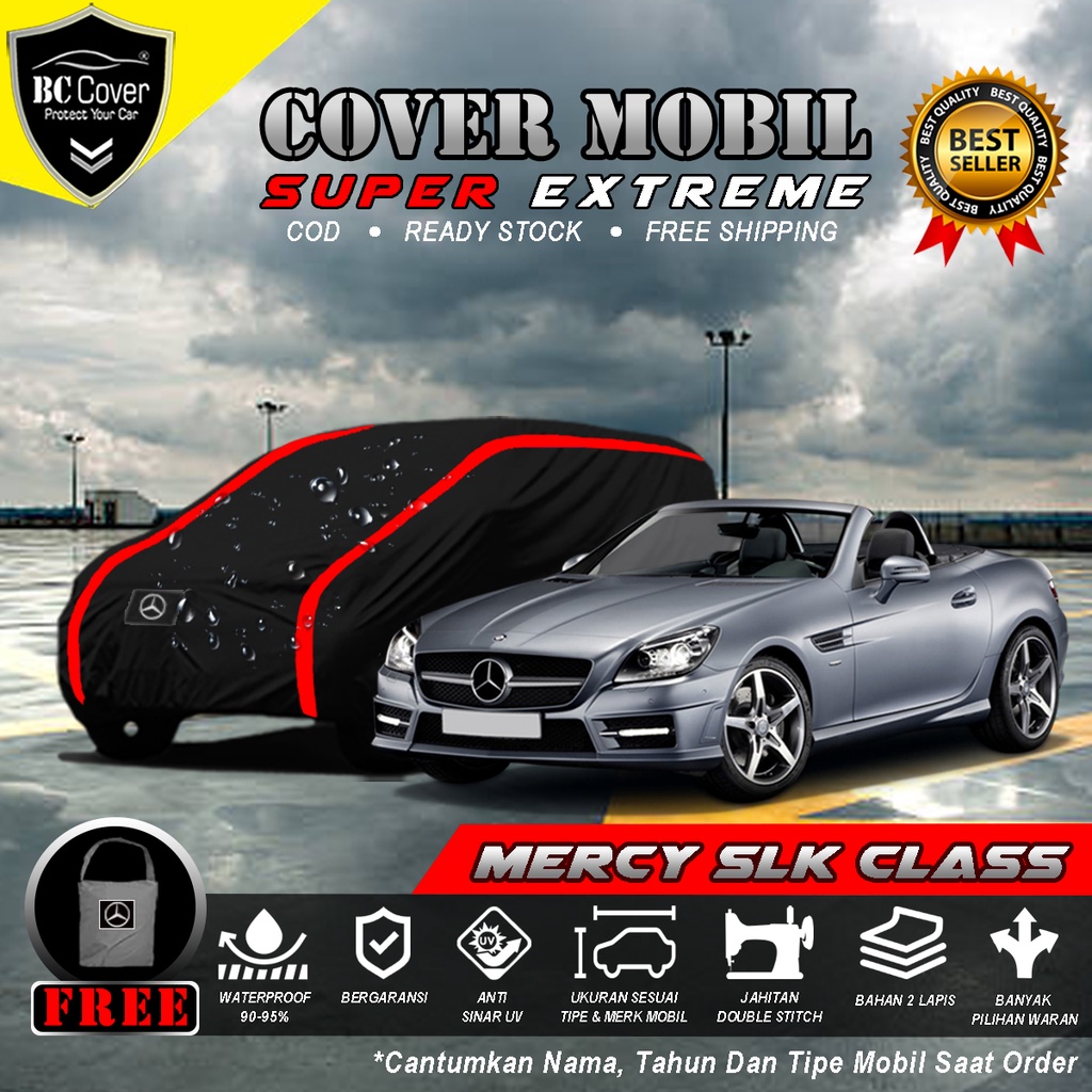 Body Cover Mobil MERCY SLK CLASS Waterproof / Sarung Mobil MERCY SLK CLASS Outdoor / Selimut Tutup Mobil MERCY W201 Mantol Kerudung Mantel Penutup Mobil Sedan MERCEDES BENZ SLK Class Anti Air Waterproof Outdoor