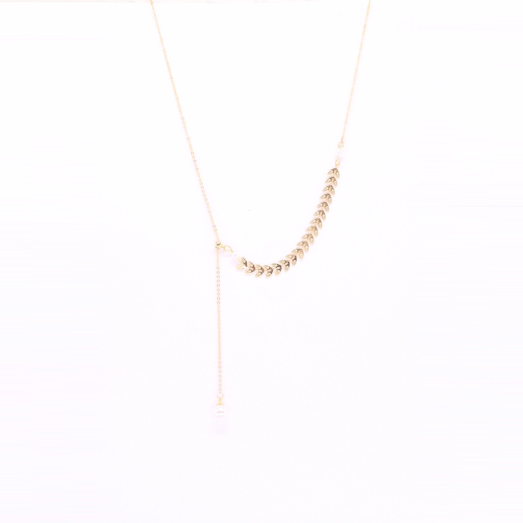 Simple temperament wheat ear pearl pendant necklace high sense clavicle chain necklace 210807