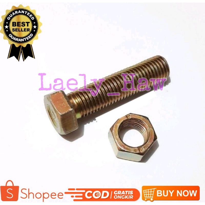 BAUT DAN MUR ( baut 14 panjang 4cm)