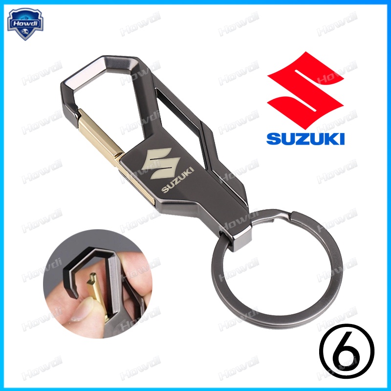 Set Gantungan Kunci Kreatif Bahan Alloy Dengan Logo Suzuki