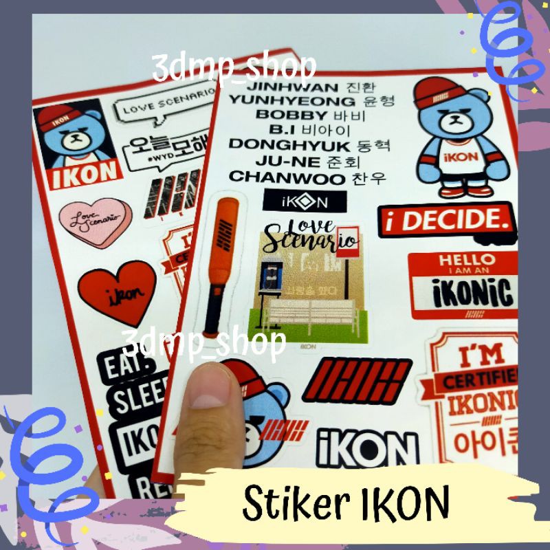 Stiker Ikon kpop aesthetic