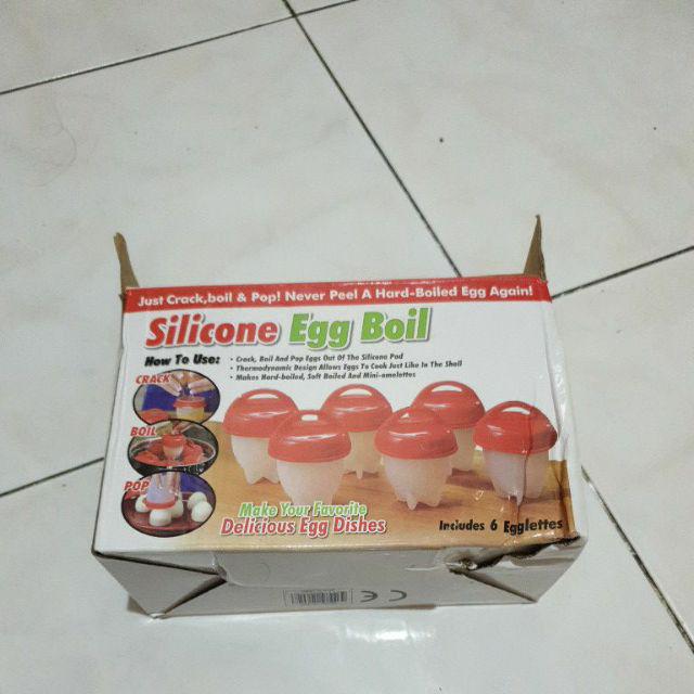 Silicone Egg Boil Cetakan Telor Tempat Rebus Telur Wadah
