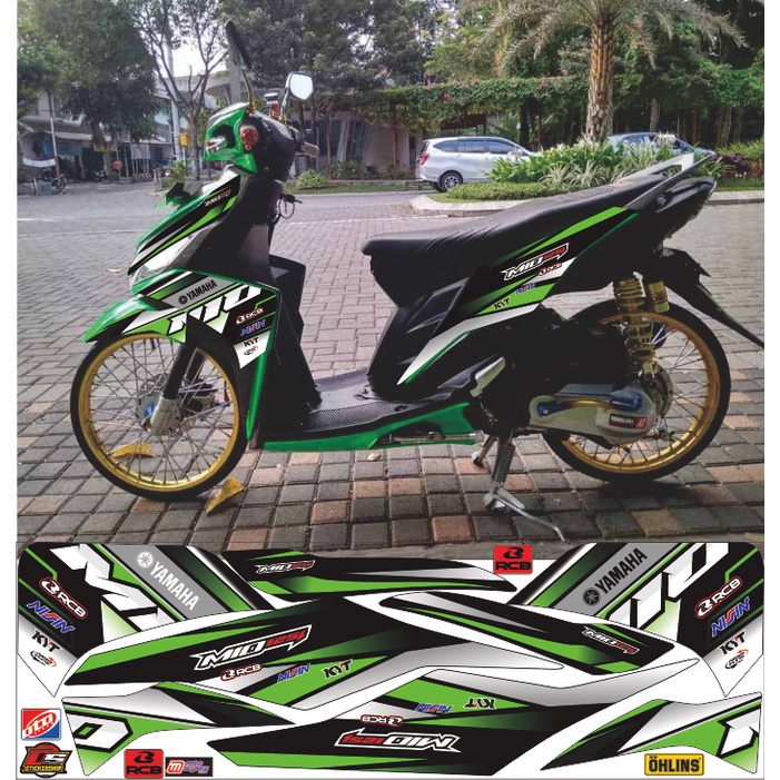 striping variasi mio m3/mio z warna hitam hijau