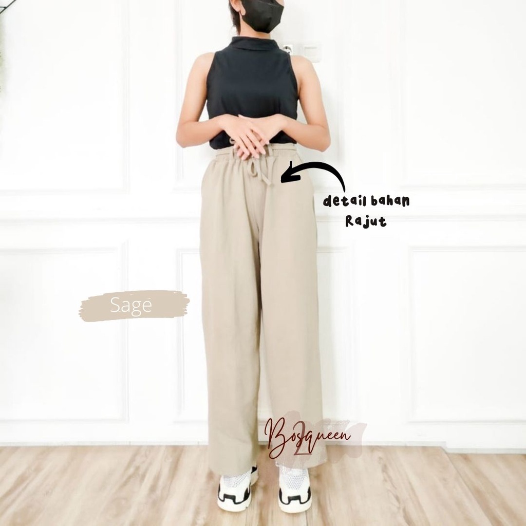 CELANA KULOT RAJUT KNIT PANTS KOREA STYLE / KULOT RAJUT HIGH WAIST ORI TEBAL PREMIUM