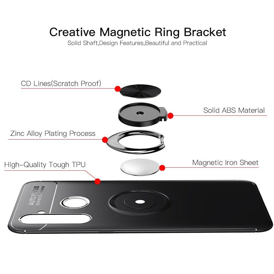 Case Autofocus Magnetic Ring Invisible Auto Focus Iring For Realme 5 / 5i