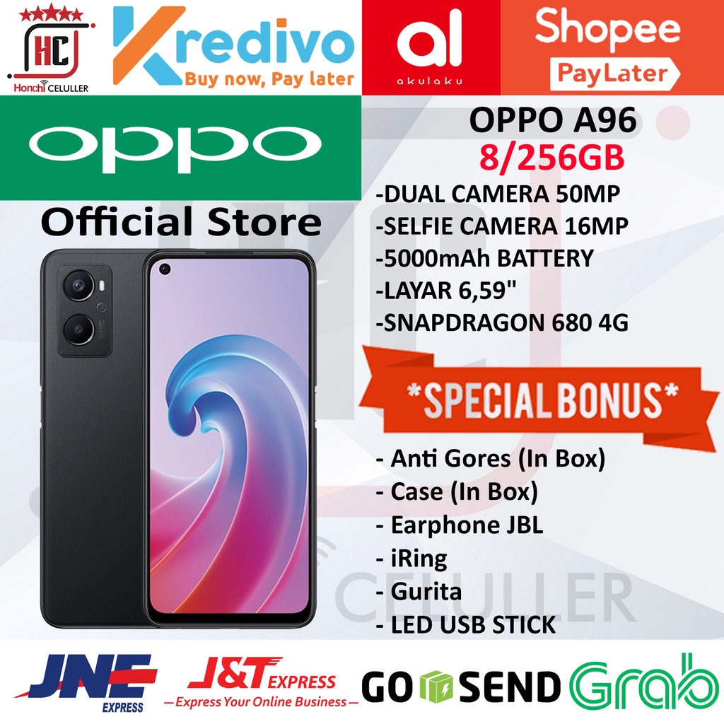 OPPO A96 8/256 GB GARANSI RESMI OPPO INDONESIA