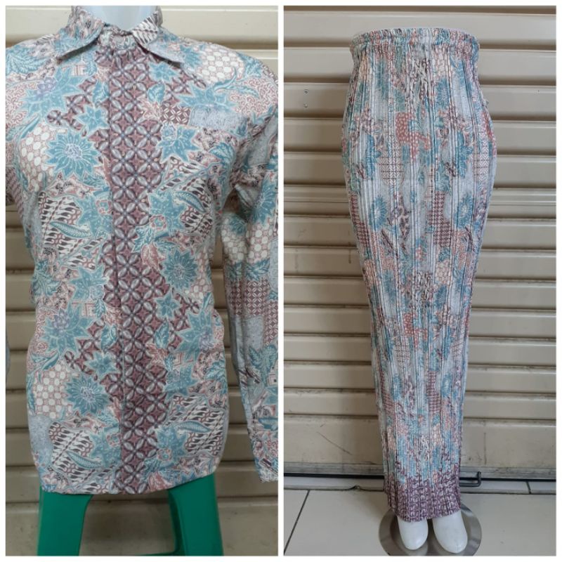 Realpic Cople Kemeja Batik Dolby Voil Pria+Rok Original Butik