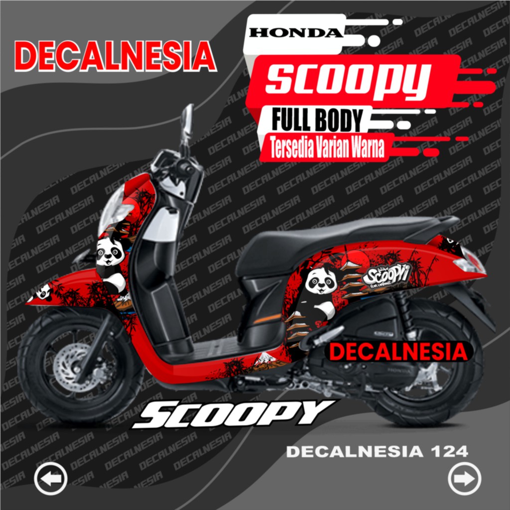 Decal Full Body Scoopy  Variasi Stiker Scoopy - Sticker Scoopy Decal Scopy 2018 2019 2020 Panda
