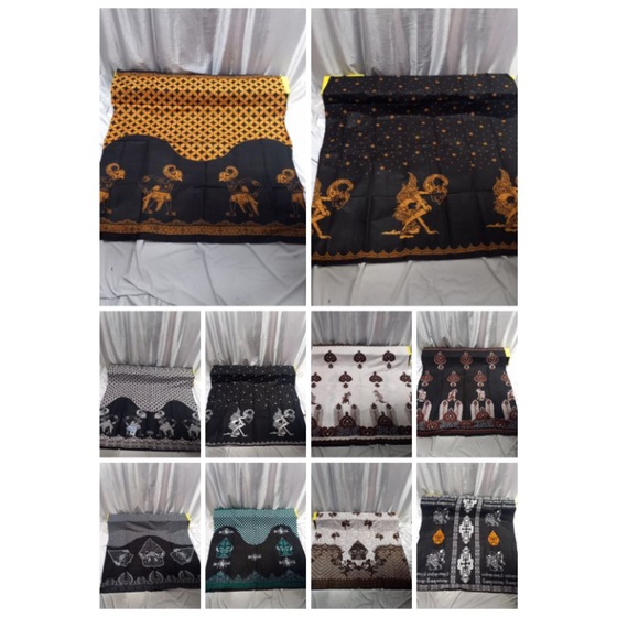 Sarung dewasa katun printing motif wayang/wayang gunungan