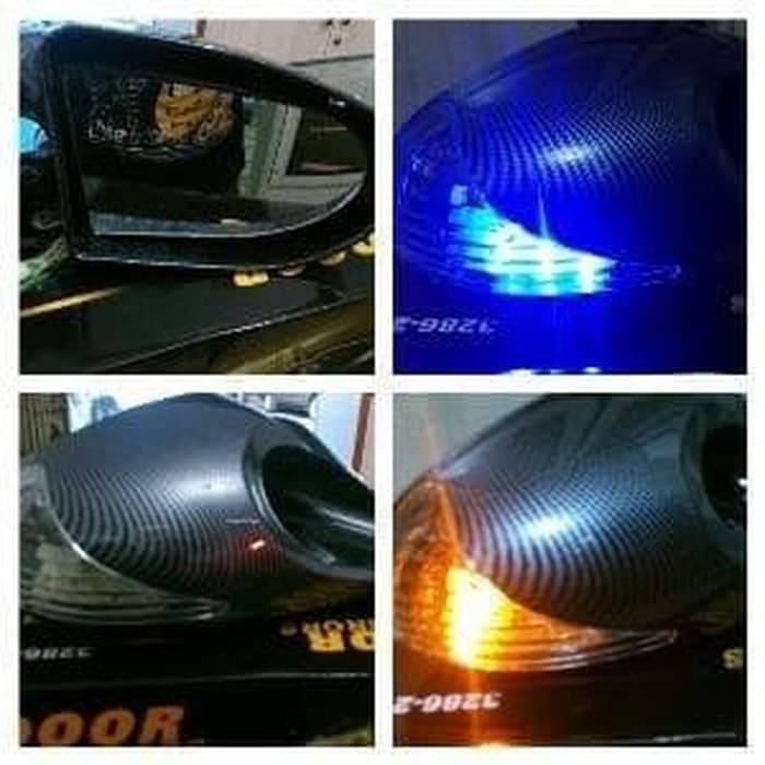 GROSIR MURAH AKSESORIS MOBIL  Spion Electric Carbon Racing  Sein Spion Carbon Racing Dengan Sein