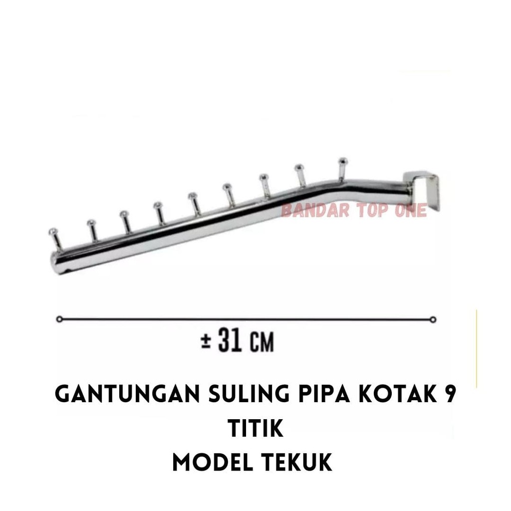 Gantungan Baju Suling Pipa Kotak 9 Titik