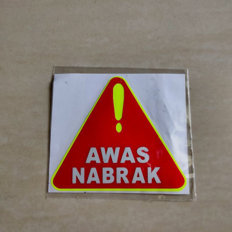 

Sticker Stiker Cutting Awas Nabrak kualitas terbaik