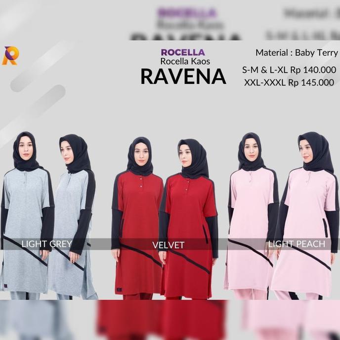 Rocella Kaos Ravena Tunik Olahraga Baby Terry Baju Saja