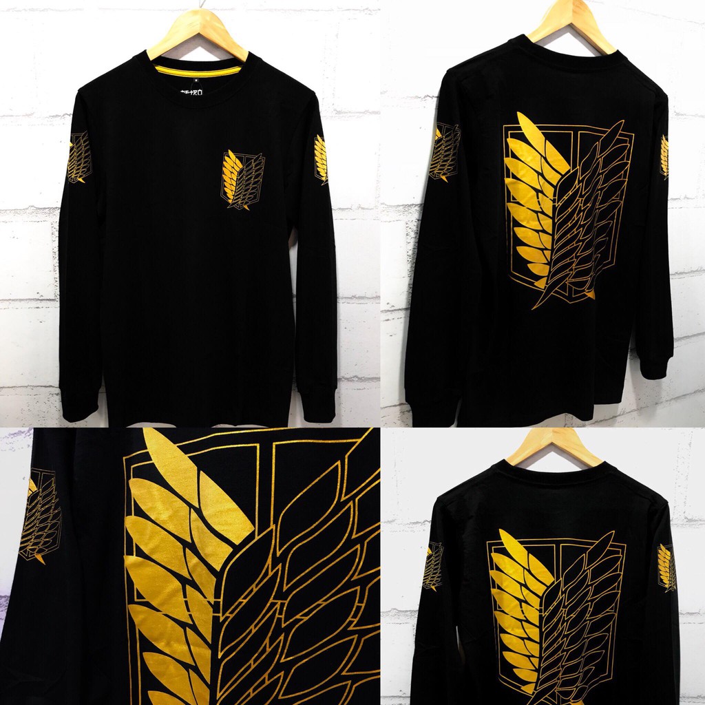 Longsleeve Anime SNK Attack On Titan Gold Premium Cotton