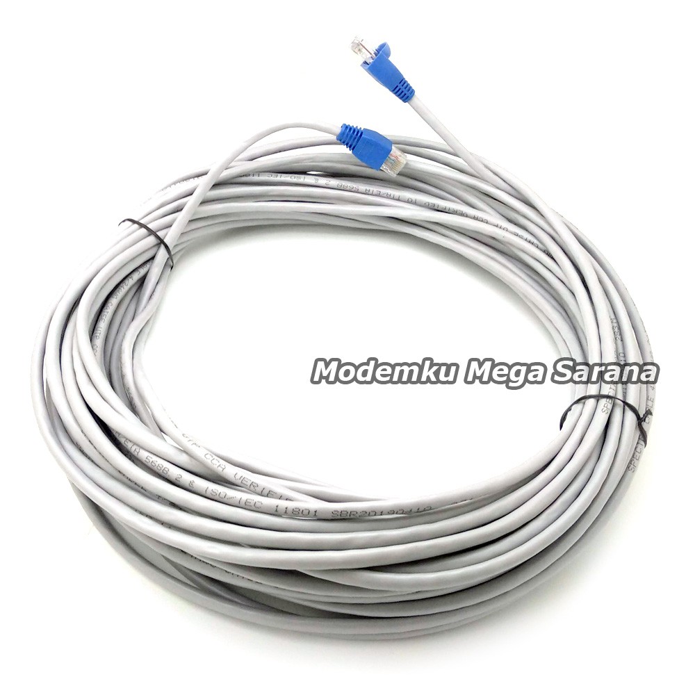 Kabel LAN 5 Meter UTP CAT5E Spectra &amp; RJ45 Straight - Tinggal Pakai