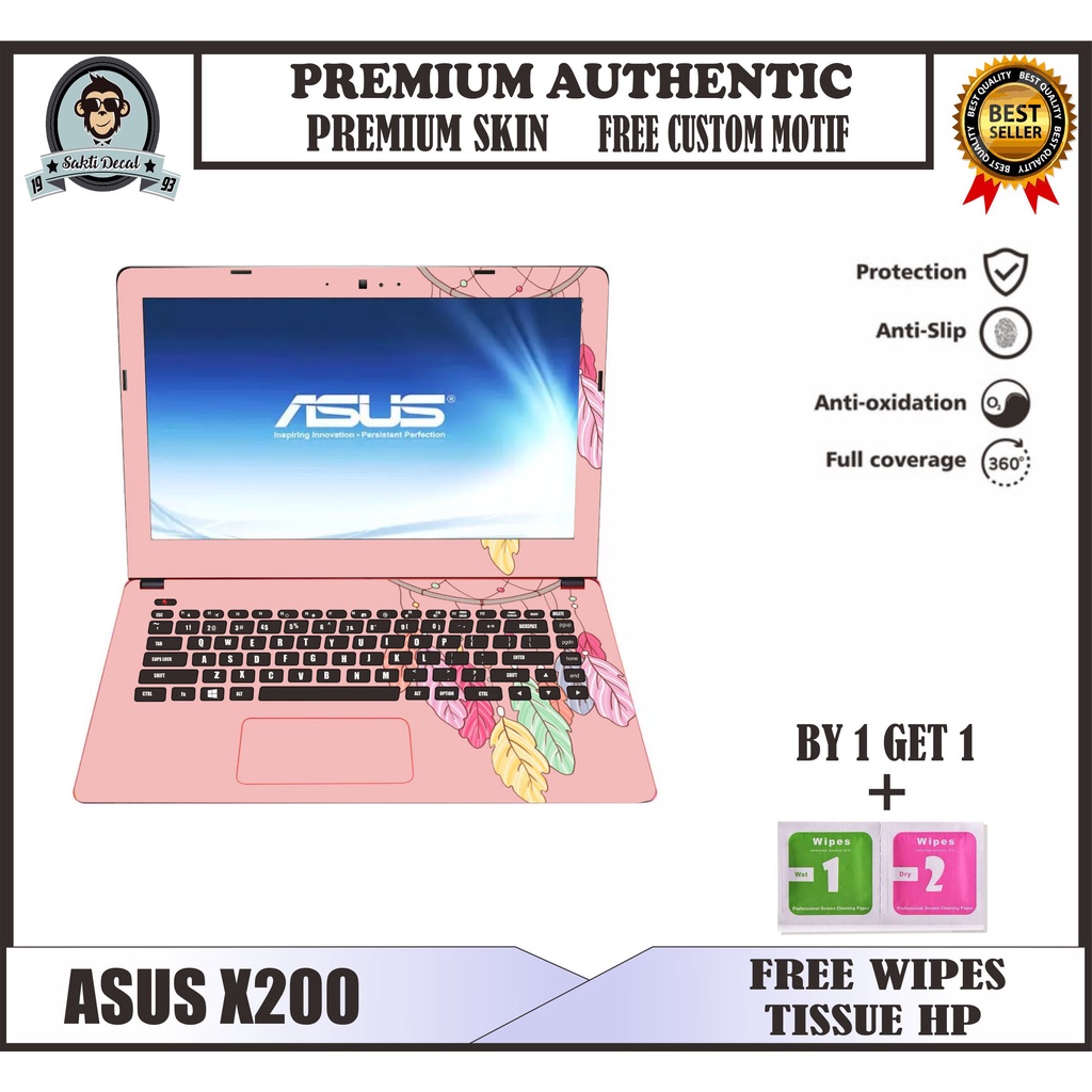 STIKER LAPTOP ASUS X200 FULL BODY BISA CUSTOM SUKA SUKA // BISA BAYAR DI TEMPAT // FREE 1 SKIN HP