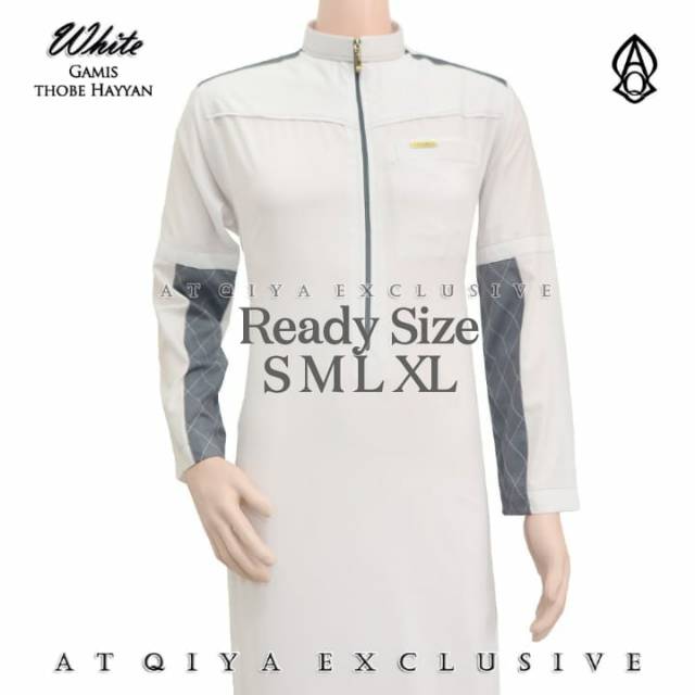 Gamis thobe hayyan Atqiya Exclusive-jubah pria-pakaian muslim.