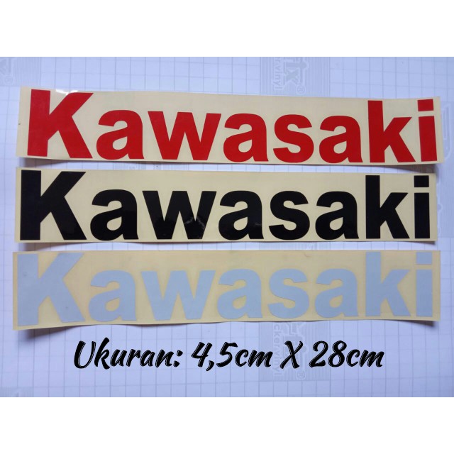 STIKER CUTTING TULISAN KAWASAKI  UNTUK AKSESORIS MOTOR