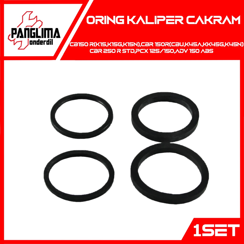 Oring Kaliper Cakram Supra X 125-Fit New &amp; Revo 100 &amp; PCX 125-150 &amp; CBR 150 R-CBR150R Old Karet-Seal-Sil Piston Kepala Babi Depan