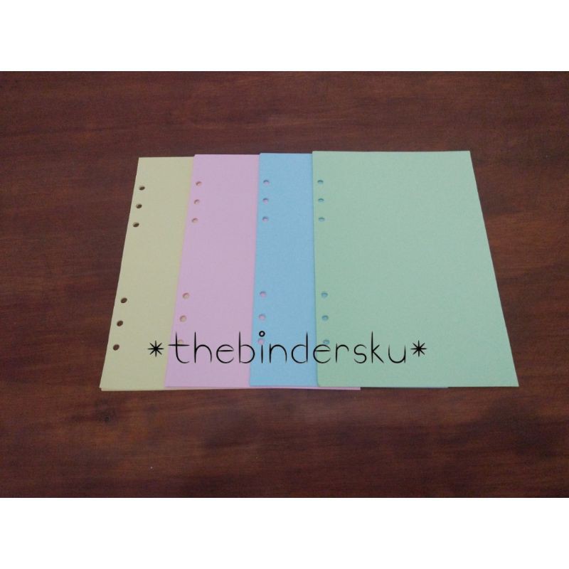 

REFILL ISI KERTAS BINDER 6 Ring A5 WARNA