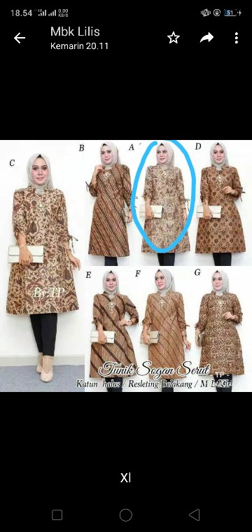 Tunik Batik Wanita Merak Kunyit