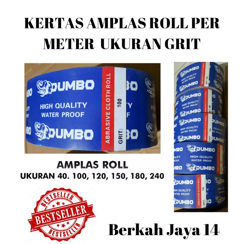 KERTAS AMPLAS ROLL HARGA PER METER HARGA MURAH BARANG BERKUALITAS UKURAN GRIT 40, 100, 120, 150, 180, 240 PROMO DISKON TERLARIS