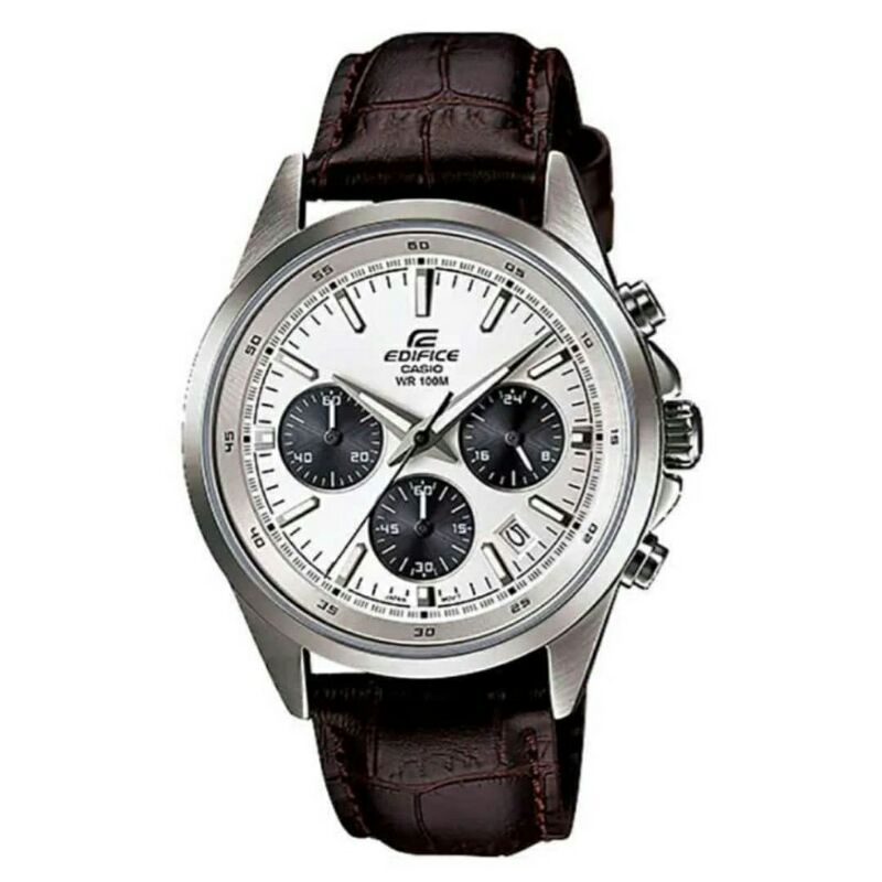 Jam Tangan Casio Edifice Original Crono Aktif Bahan Kulit / Jam Tangan Pria Terbaru Include Box Orig