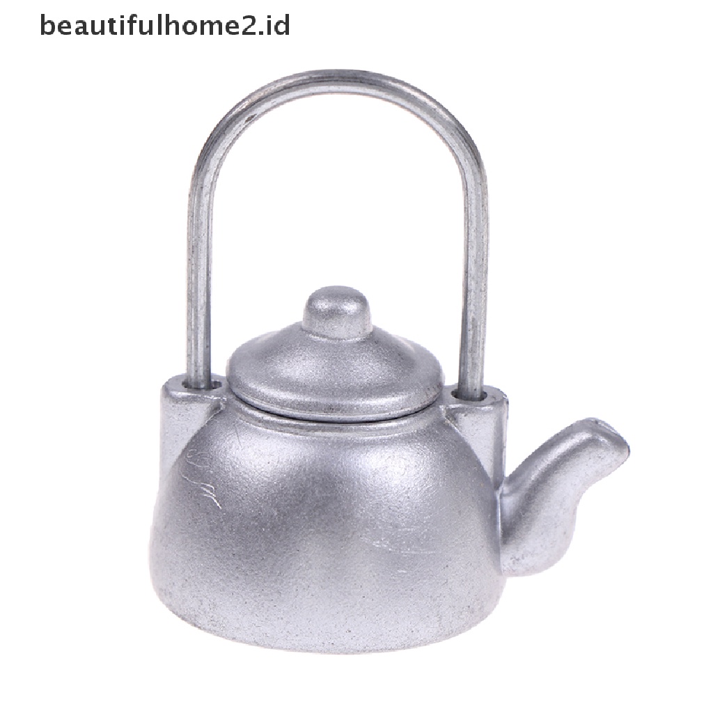 [beautifulhome2.id] 3Pcs/Set Dollhouse Mini Vintage Kettle Cup Scene Model Toy Kitchen Props ID